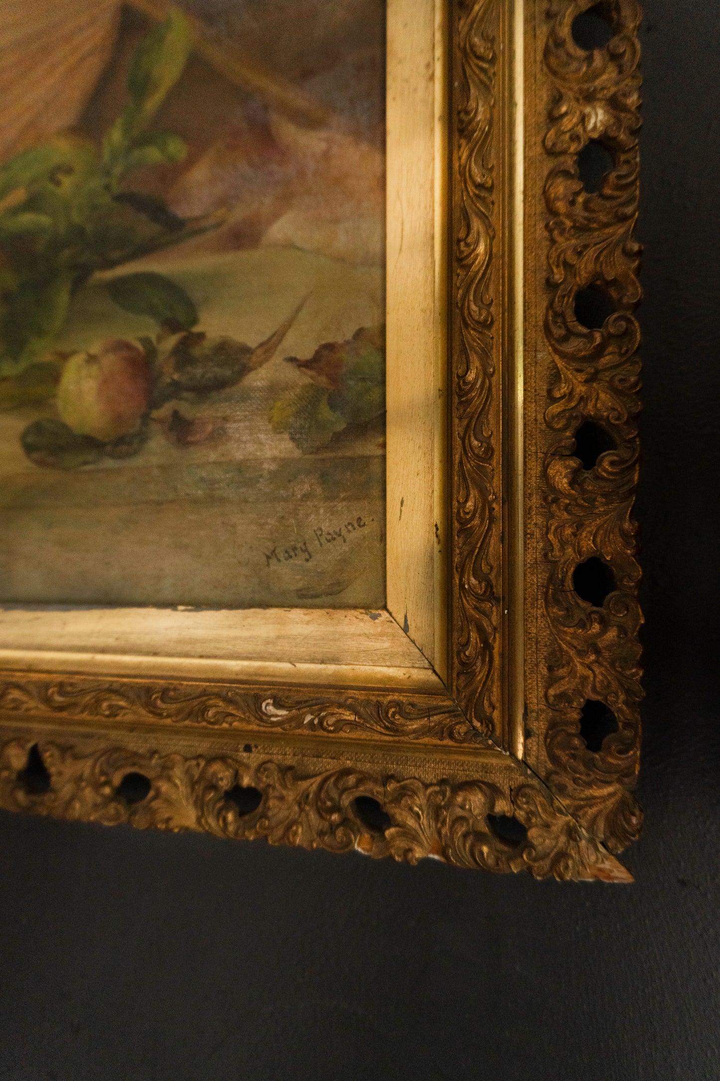 Fruit Still Life Oil Painting - Signed - 20th Century