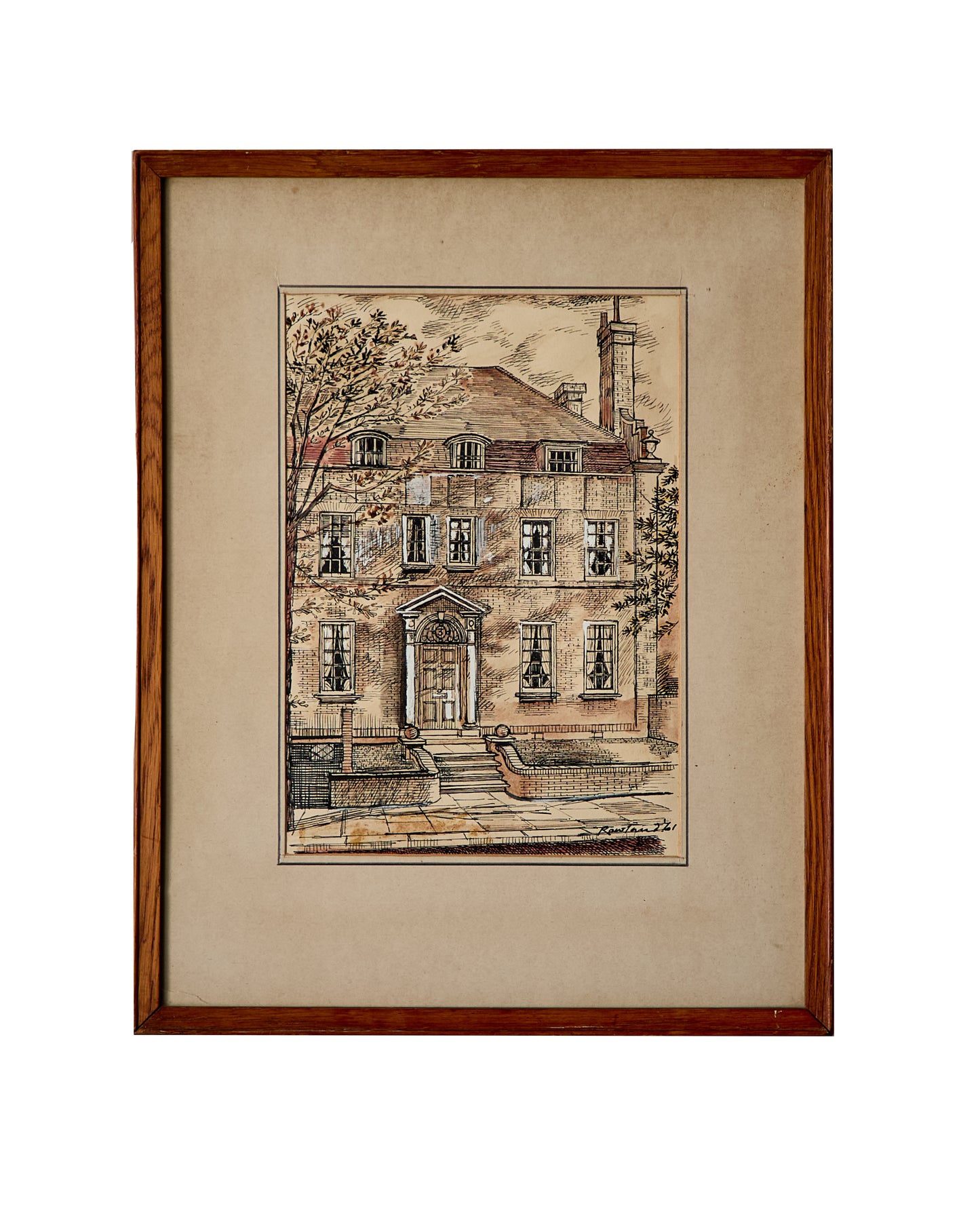 Architectural Watercolour Painting - Eagle House Wimbledon - Signed