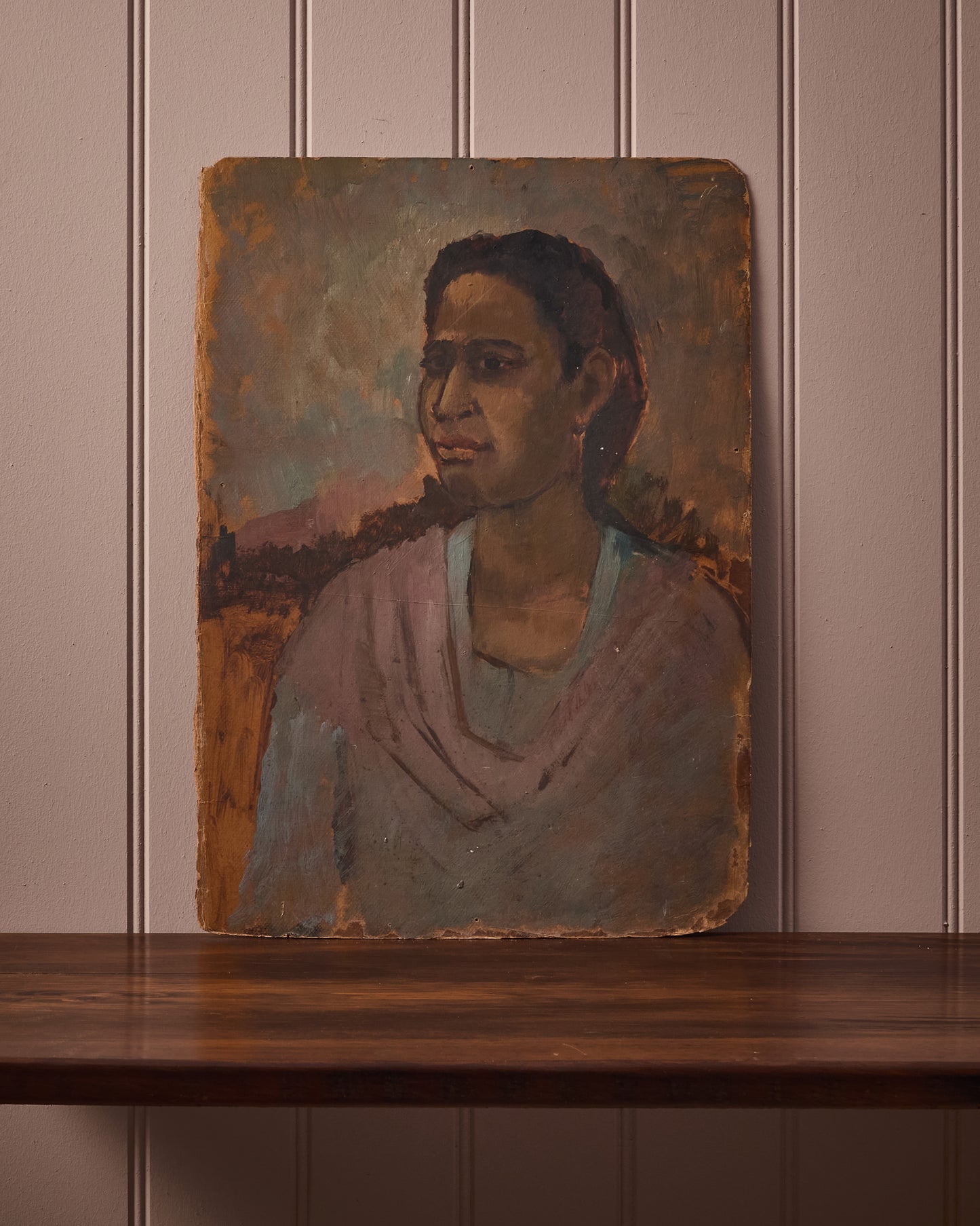 Portrait of a Lady - Oil Painting - Pauline Salmon (1927- 2022)