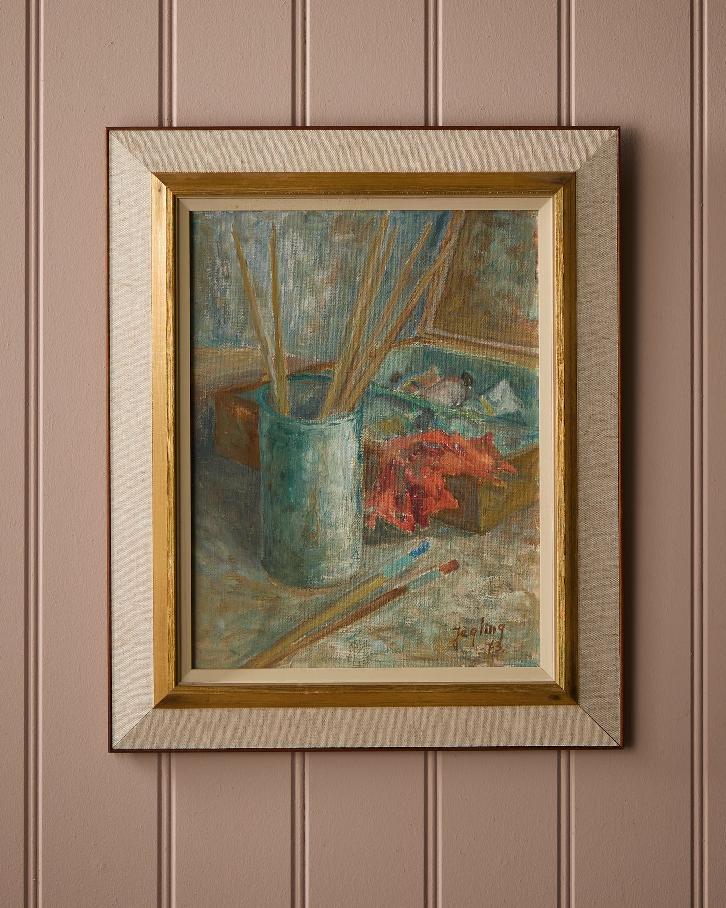 Swedish Sill Life - Oil Painting - Artists Brushes - 1973