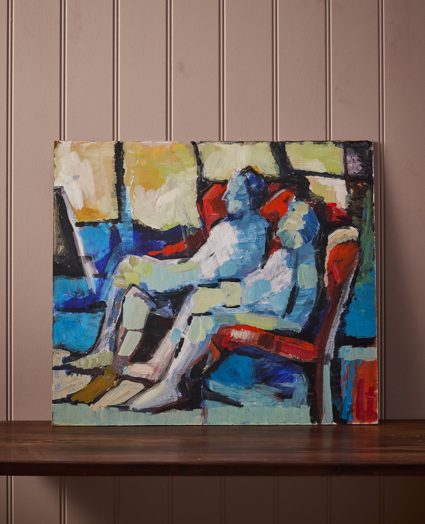Two Figures - Oil Painting - Pauline Salmon (1927- 2022)