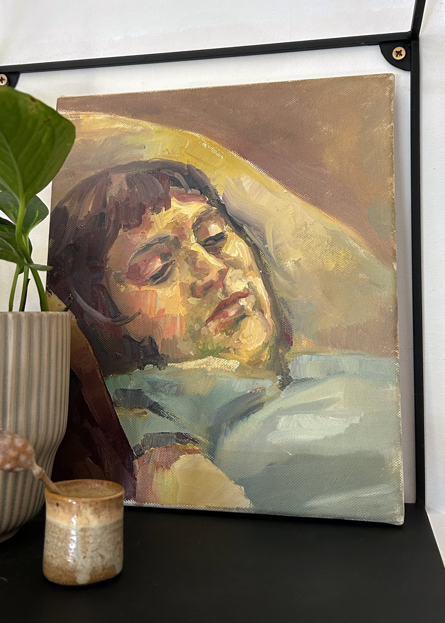 Oil Painting - Resting Woman Portrait - 21st Century