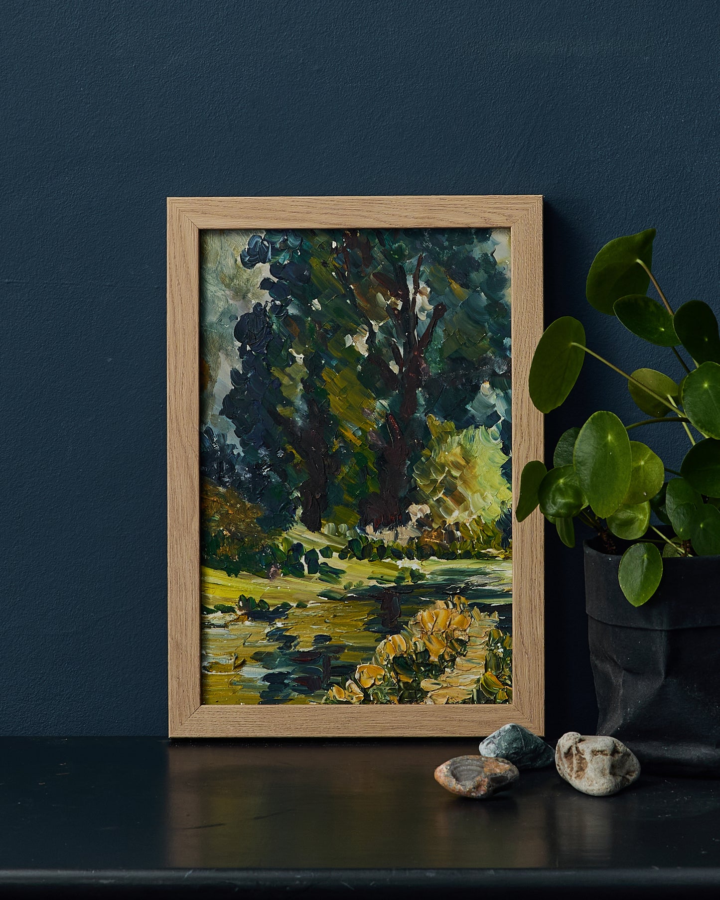 Mid Century Impasto Landscape - Oil on Board