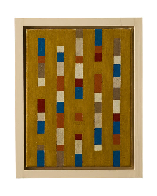 Modern Swedish Geometric - Oil on Canvas - Signed
