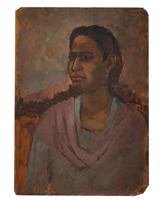 Portrait of a Lady - Oil Painting - Pauline Salmon (1927- 2022)