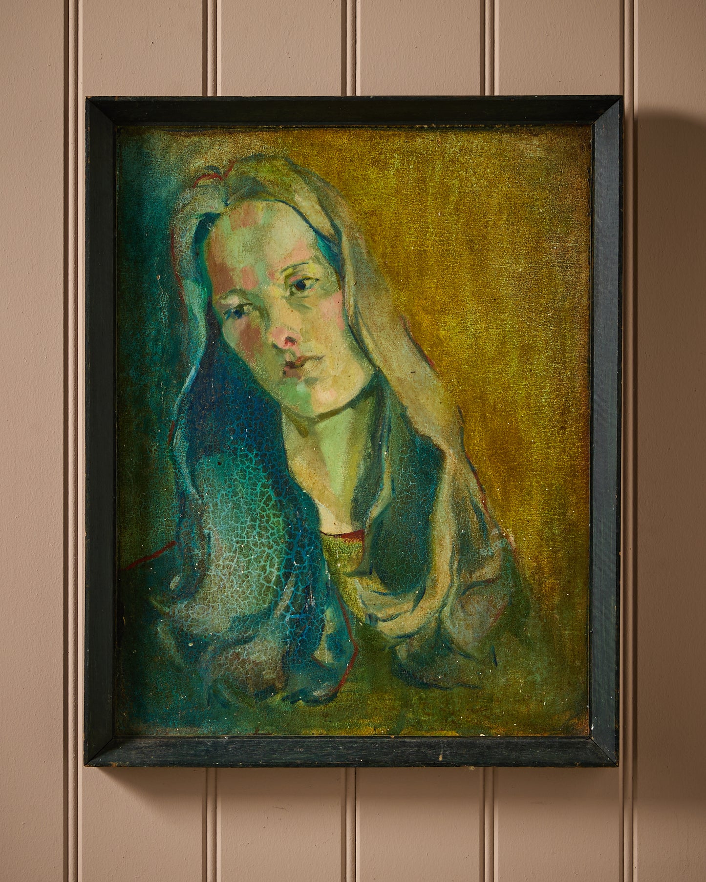 20th Century Portrait - Oil on Board