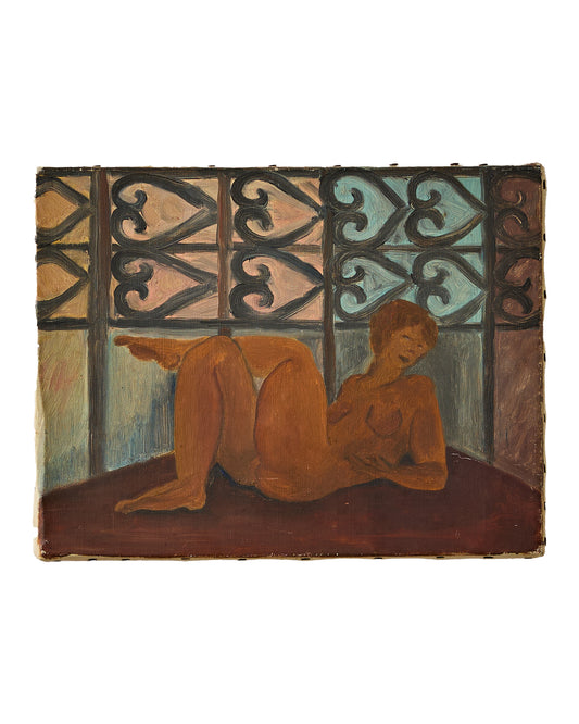 Jacques Petit (1925 - 2019) - Reclining Nude - French Oil on Canvas