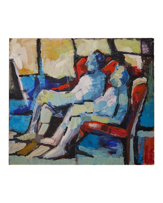Two Figures - Oil Painting - Pauline Salmon (1927- 2022)