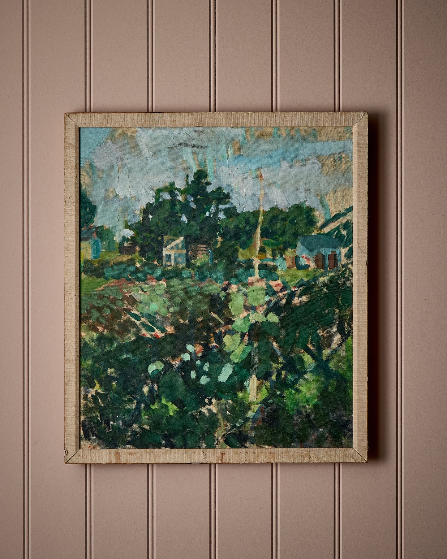 Allotment - Modern Oil Painting - Signed Nick Nyari