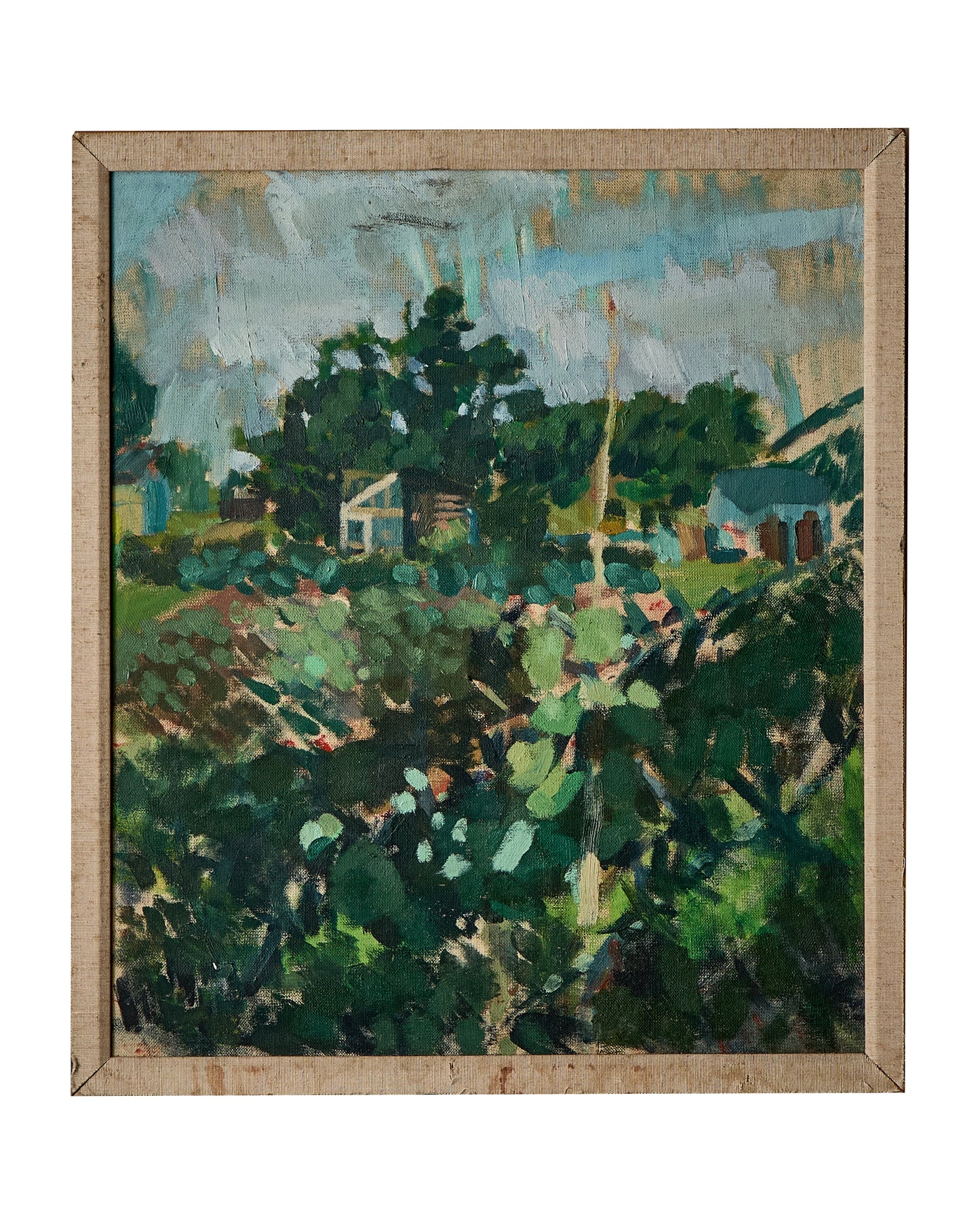 Allotment - Modern Oil Painting - Signed Nick Nyari