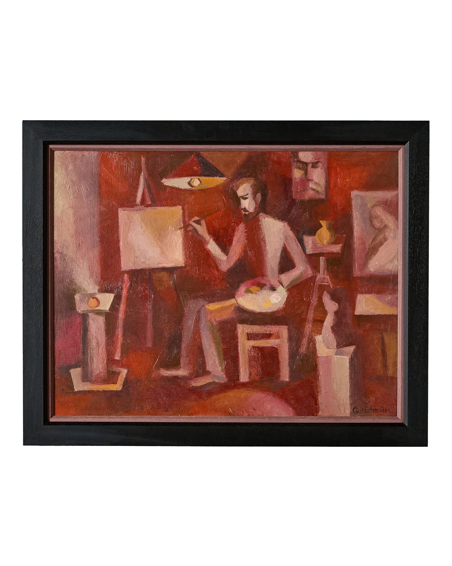 Artist Portrait - Oil on Canvas - Signed and Dated - Boris Geldman