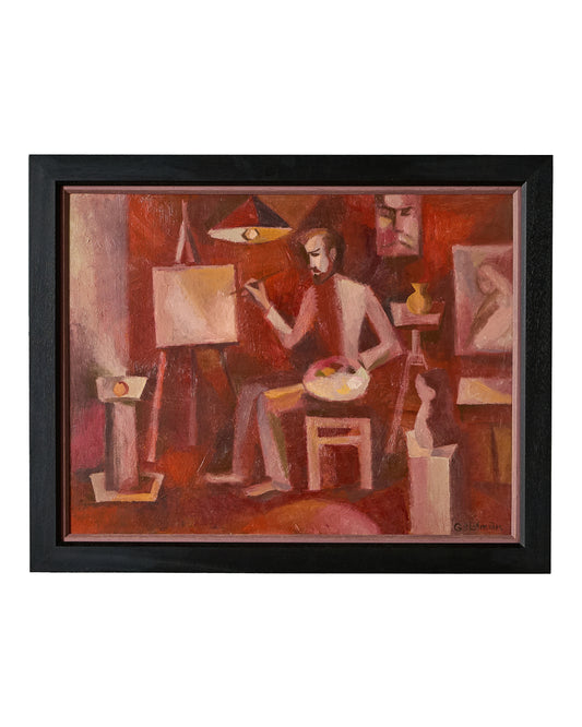 Artist Portrait - Oil on Canvas - Signed and Dated - Boris Geldman