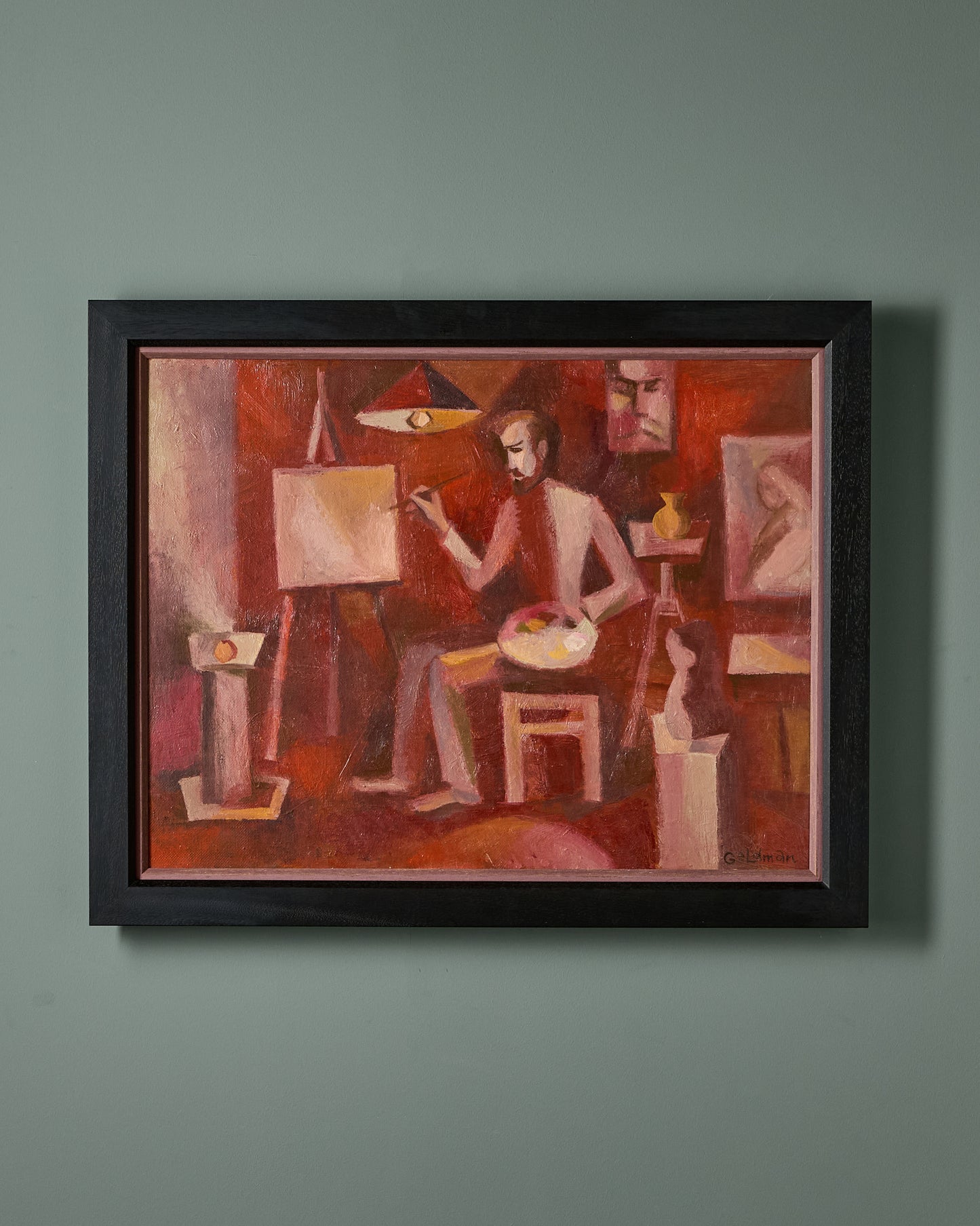 Artist Portrait - Oil on Canvas - Signed and Dated - Boris Geldman
