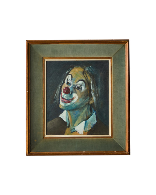Clown Portrait by Anthony Mendleson - 1956 - Oil on Board