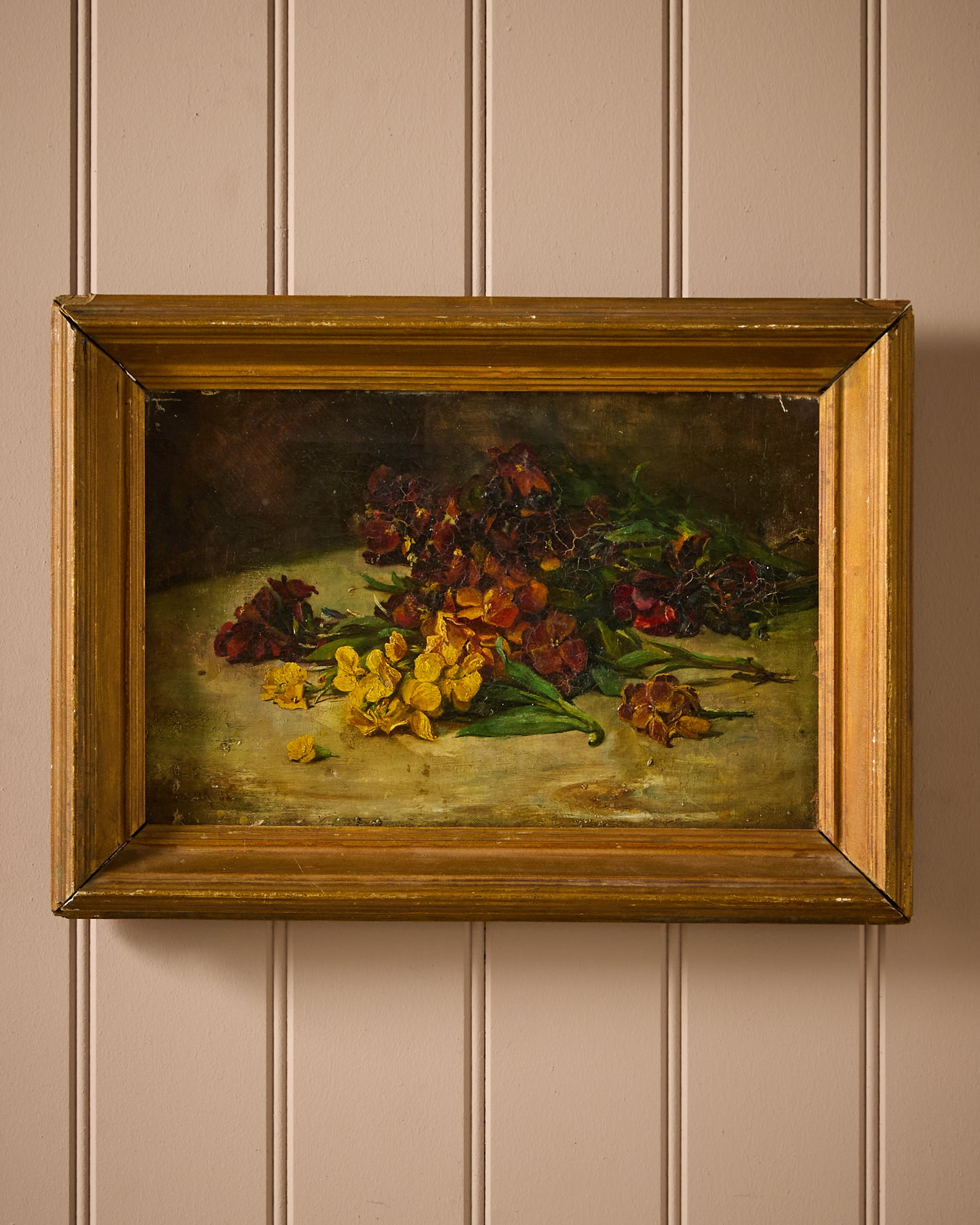 Flowers Still Life - Signed - Oil on Canvas