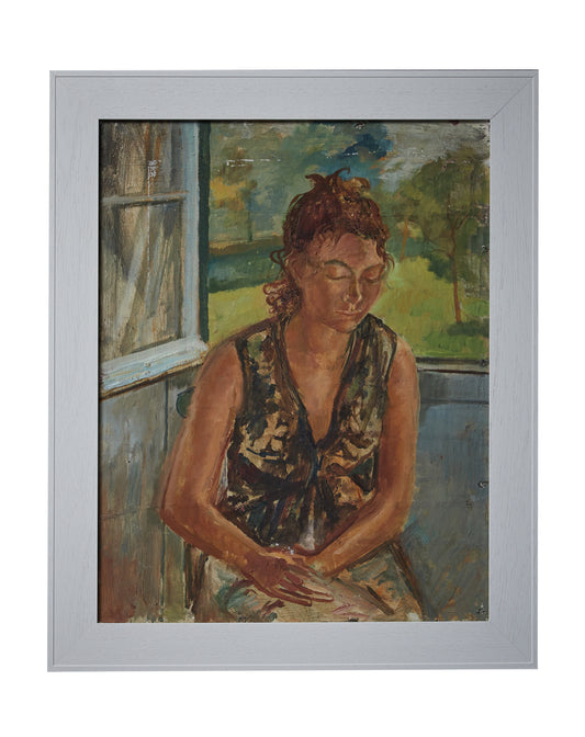 Young Lady by Open Window - Pauline Salmon