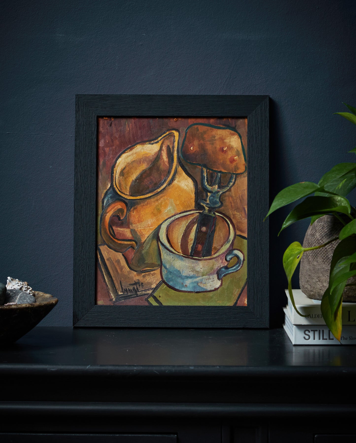 Swedish Still Life Oil Painting  - Cheese - Signed Bengt 1938
